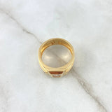 Ring Solitaire Estela 4.1gr / Size 7 1/2 / White Zircons 18K Yellow Gold