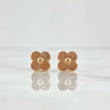Topos Flor Rayada 0.95gr / 9mm Oro Rosa 18K