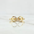 Partial Infinity Ring 2.05gr / Size 7 3/4 / White Zircons 18K Yellow Gold