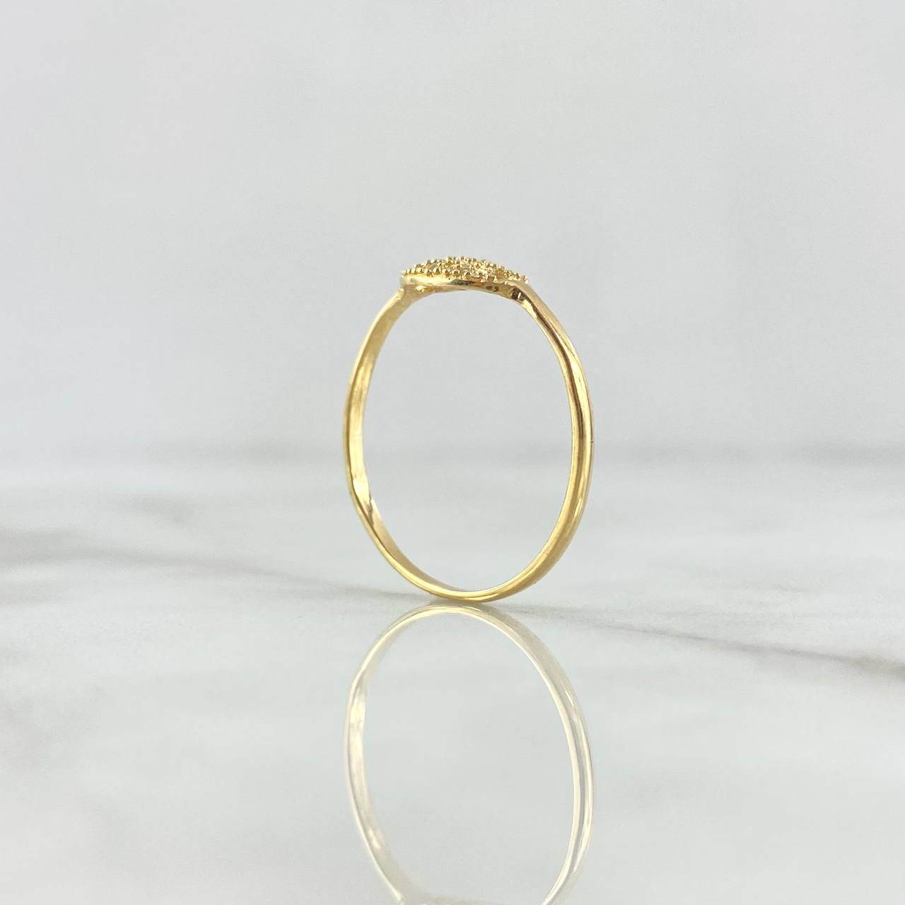 GC Ring 1.5gr / T8 / White Zircons 18K Yellow Gold *
