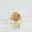 Square Signet Ring 4.6gr / Size 7 3/4 / Three Lines Three 18K Gold *