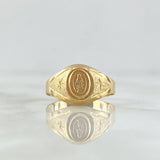 Virgin Miraculous Signet Ring 1.9gr / Size 8 / 18K Gold *
