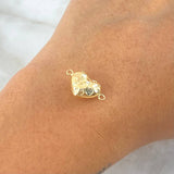 Charm Carved Heart 0.75gr / 1.8cm / Embossed Die-cut 18K Yellow Gold