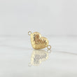 Charm Carved Heart 0.75gr / 1.8cm / Embossed Die-cut 18K Yellow Gold