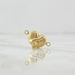 Charm Textured Heart 0.6gr / 1.7cm / Crossed 18K Yellow Gold