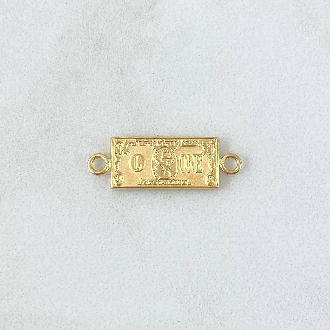 Herraje Dolar 0.85gr / 2.3cm / Troquelado Oro Amarillo 18K