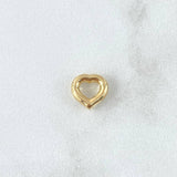 Charm Heart 0.3gr / 0.3in / Silhouette 18K Gold *