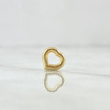 Charm Heart 0.3gr / 0.3in / Silhouette 18K Gold *