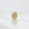 Pendant Letter N 0.4gr / 1.5cm / Textured Circle Yellow Gold