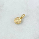 Dije Letra K 0.4gr / 1.5cm / Circulo Texturizado Rustico Oro Amarillo 18K
