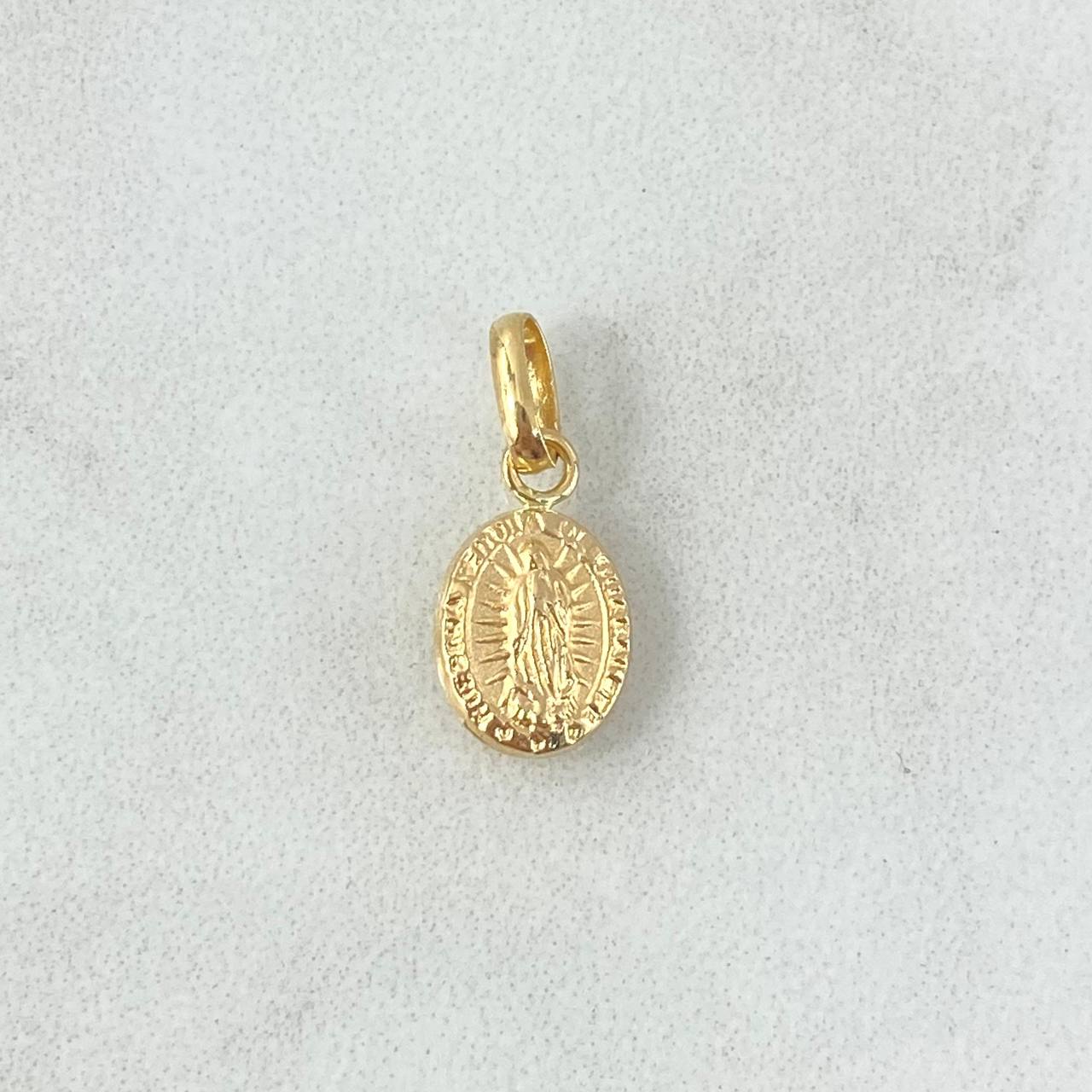 Pendant Virgin Guadalupe 0.35gr / 1.5cm / Oval Die-Cut 18K Yellow Gold *