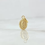 Dije Virgen Guadalupe 0.35gr / 1.6cm / Ovalo Troquelado Oro Amarillo 18K ©