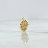 Dije Virgen Milagrosa 0.3gr / 1.5cm / Cargador Liso Oro Amarillo 18K ©