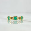 Triple Infinity Ring 2.4gr / T6 3/4 / Emeralds 78pts 18K Yellow Gold (Jewel) *