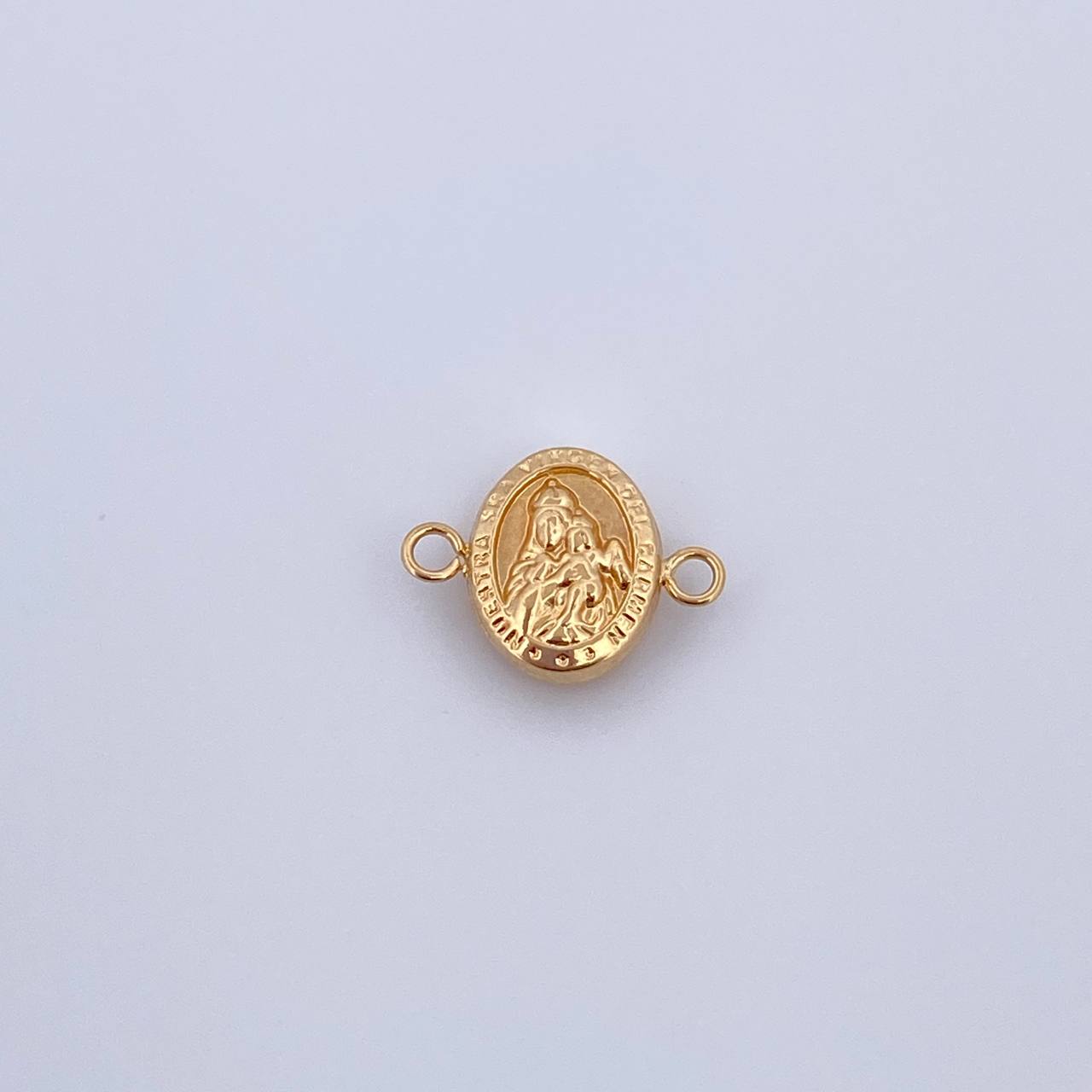 Herraje Virgen Del Carmen 0.45gr / 1.4cm / Troquelado Oro Amarillo 18K &