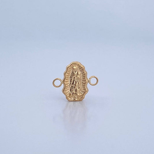 Herraje Silueta Virgen Guadalupe 0.5gr / 1.4cm / Troquelado Oro Amarillo 18K &