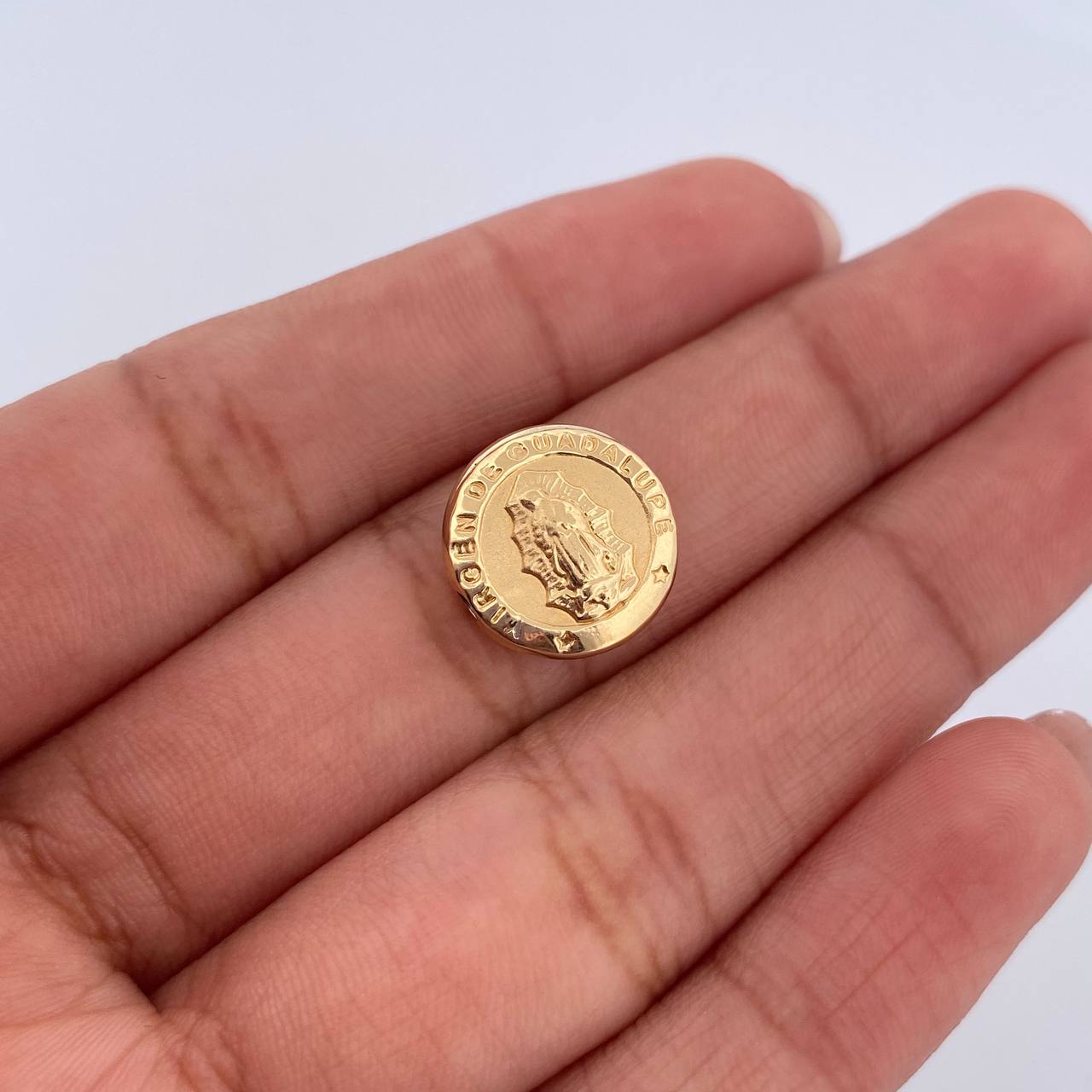 Charm Virgin Guadalupe 0.65gr / 1.3cm / Yellow Gold Drum 18K &