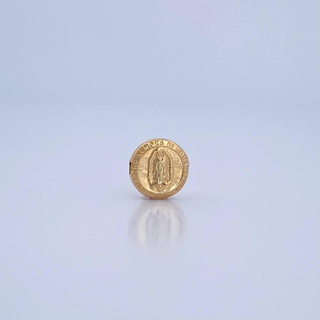 Herraje Virgen Guadalupe 0.4gr / 0.8cm / Tambor Oro Amarillo 18K &
