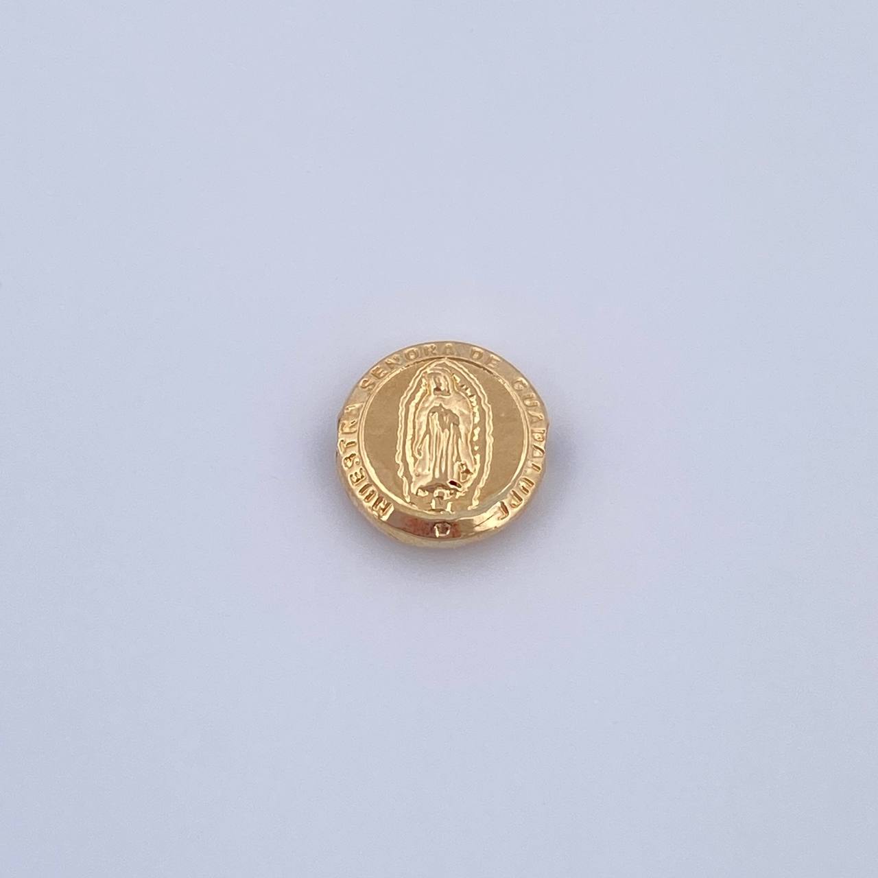 Herraje Virgen Guadalupe 0.4gr / 0.8cm / Tambor Oro Amarillo 18K &