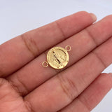 Herraje Virgen Milagrosa 0.85gr / 1.8cm / Troquelado Oro Amarillo 18K &