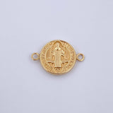 Herraje San Benito 1.65gr / 2.4cm / Troquelado Oro Amarillo 18K &