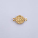 Herraje San Benito 0.9gr / 1.8cm / Diamantado Oro Amarillo 18K &