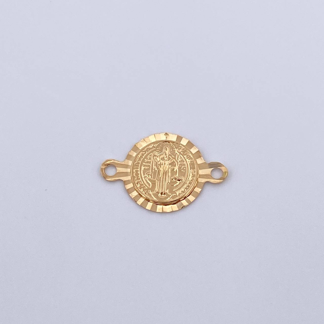 Herraje San Benito 1.15gr / 2cm / Diamantado Oro Amarillo 18K &