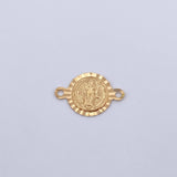 Herraje San Benito 1.15gr / 2cm / Diamantado Oro Amarillo 18K &