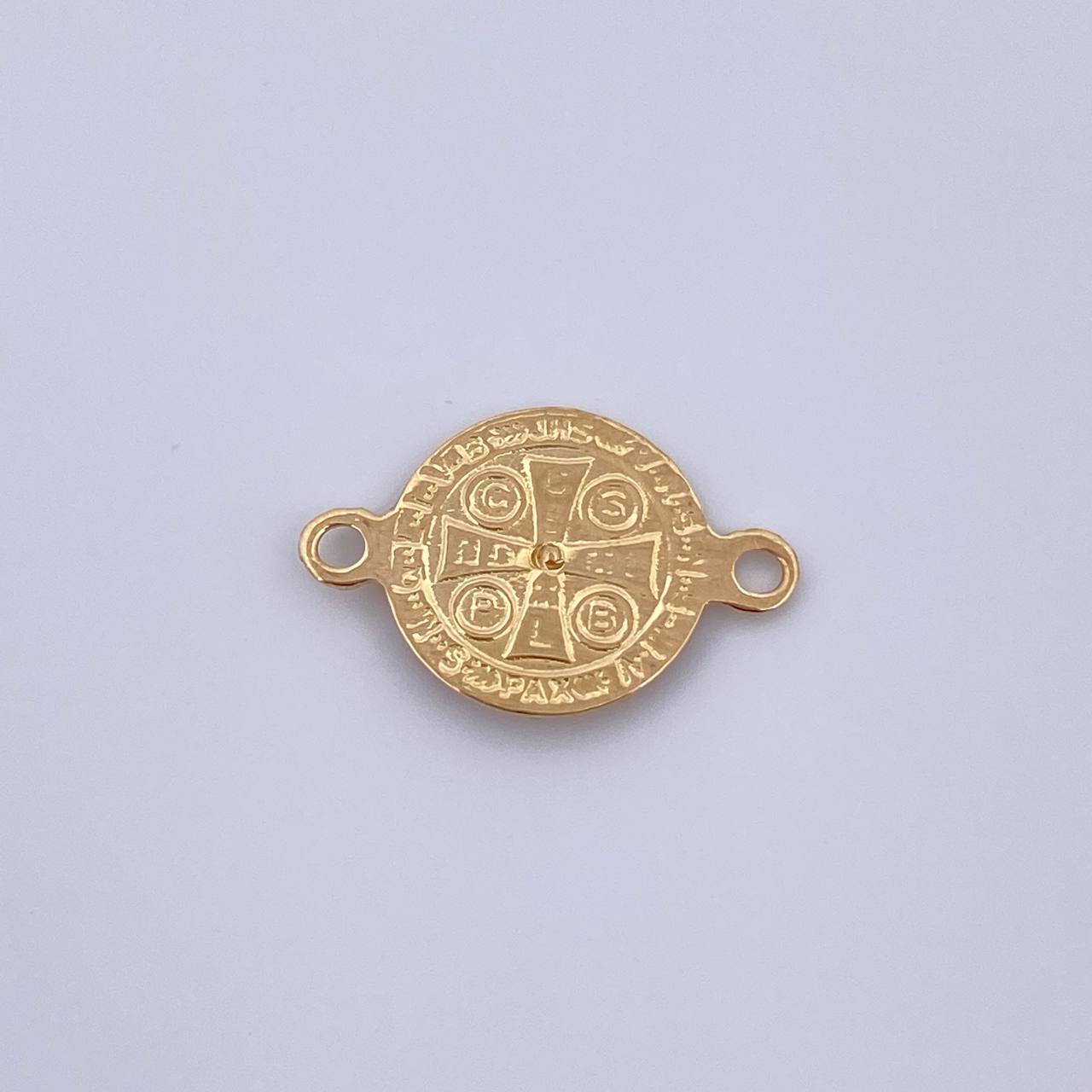Herraje San Benito 1.15gr / 2cm / Diamantado Oro Amarillo 18K &