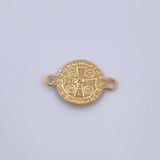 Herraje San Benito 1.15gr / 2cm / Diamantado Oro Amarillo 18K &