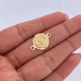 Herraje San Benito 1.15gr / 2cm / Diamantado Oro Amarillo 18K &