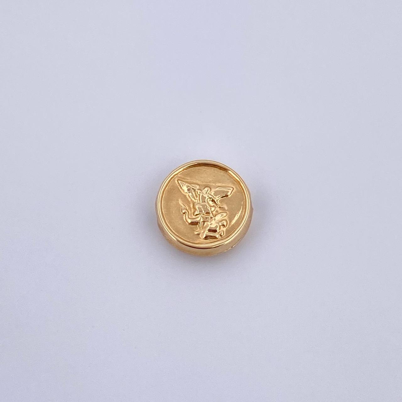 Charm San Miguel Arcangel 0.5gr / 1cm / Yellow Gold Drum 18K &