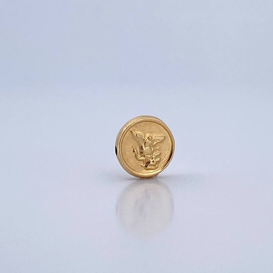 Herraje San Miguel Arcangel 0.5gr / 1cm / Tambor Oro Amarillo 18K &