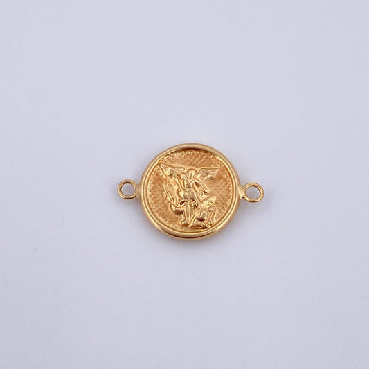 Herraje San Miguel Arcangel 0.8gr / 1.7cm / Troquelado Oro Amarillo 18K &