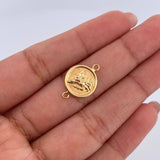 Herraje San Miguel Arcangel 0.8gr / 1.7cm / Troquelado Oro Amarillo 18K &