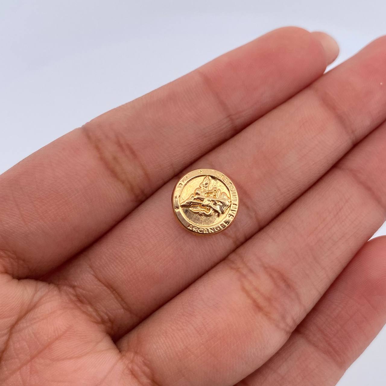 Charm San Miguel Arcangel 0.55gr / 1cm / Yellow Gold Drum 18K &