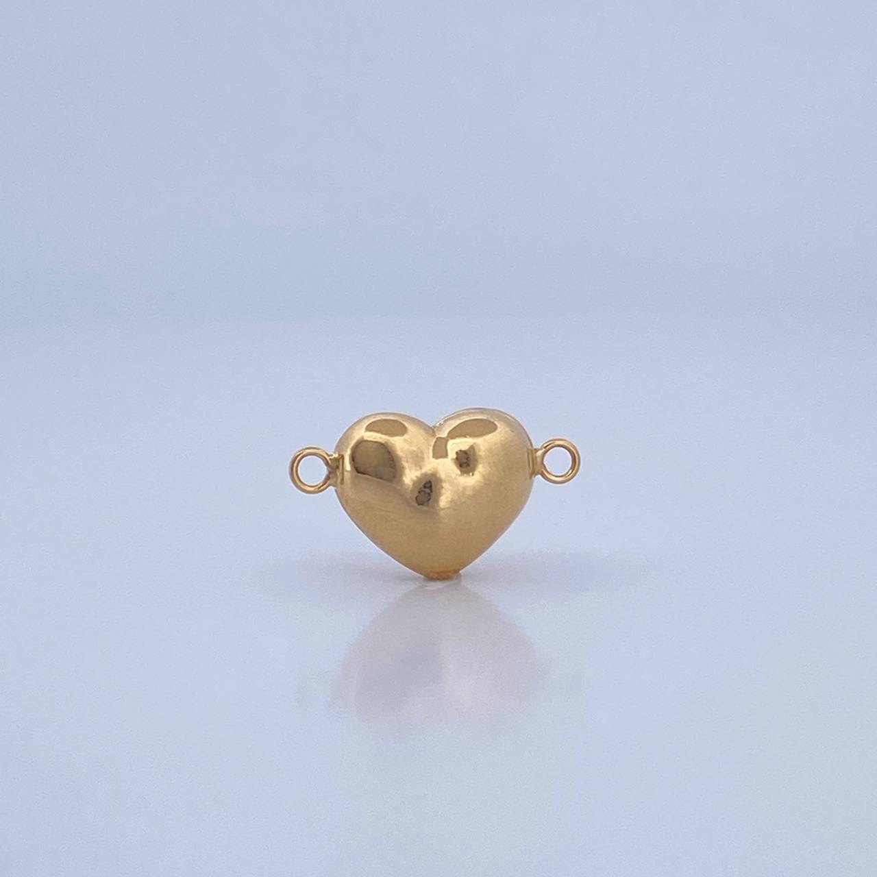 Herraje Corazon 0.75gr / 1.7cm / Soplado Oro Amarillo 18K &
