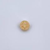 Herraje San Benito 0.35gr / 0.8cm / Tambor Oro Amarillo 18K &