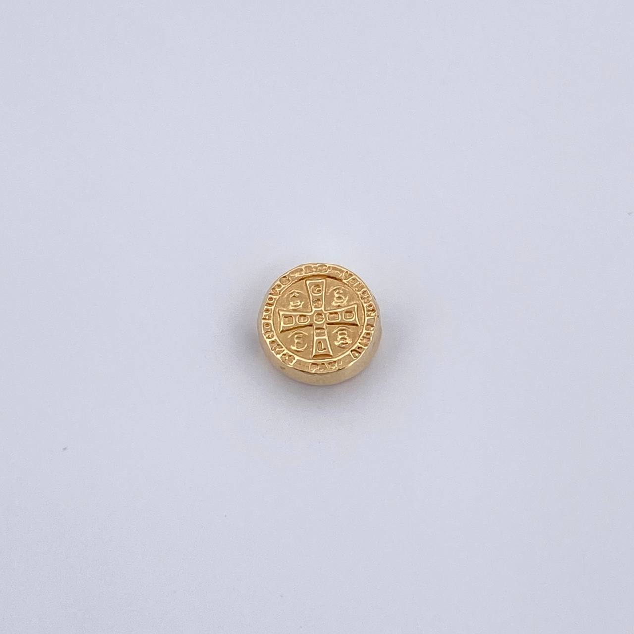 Herraje San Benito 0.35gr / 0.8cm / Tambor Oro Amarillo 18K &