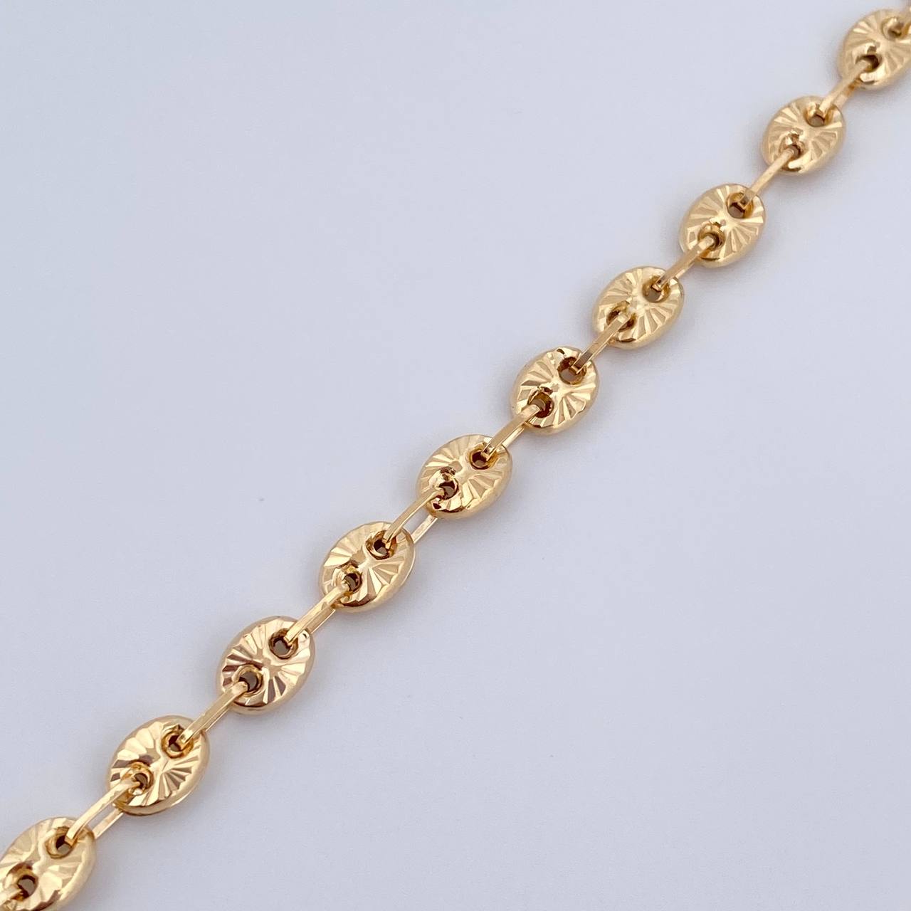 Pulso GC 4.4gr / 20cm / 4.5mm Diamantado Oro Amarillo 18K &