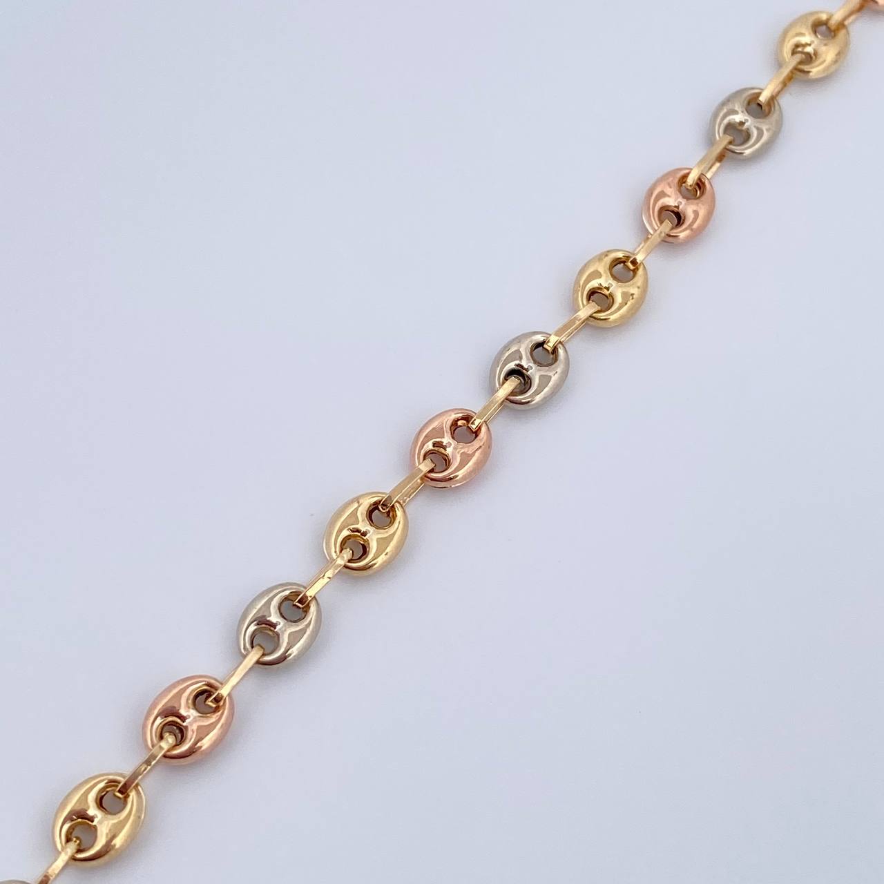 Bracelet GC 4.5gr / 21cm / 4.8mm Three Golds 18K &