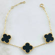 Classic Link Bracelet Clover 6.6gr / 17cm-19cm / Nac.Esp. 18K Gold ©