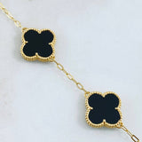 Classic Link Bracelet Clover 6.6gr / 17cm-19cm / Nac.Esp. 18K Gold ©