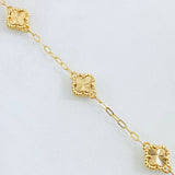 Classic Link Bracelet Clover 4.45gr / 16cm-19cm / Nac.Esp. 18K Gold ©