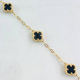 Classic Link Bracelet Clover 4.25gr / 17cm-19cm / Nac.Esp. 18K Gold ©