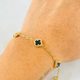 Classic Link Bracelet Clover 4.35gr / 20cm-21cm / Nac.Esp. 18K Gold ©