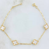 Classic Link Bracelet Clover 4.35gr / 20cm-21cm / Nac.Esp. 18K Gold ©