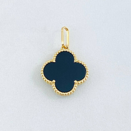 Black Clover Pendant 1.65gr / 0.9in / 18K Yellow Gold Nac.Esp.