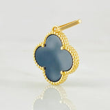 Dije Trébol Negro 1.7gr / 2.2cm / Oro Amarillo Nac.Esp. 18K