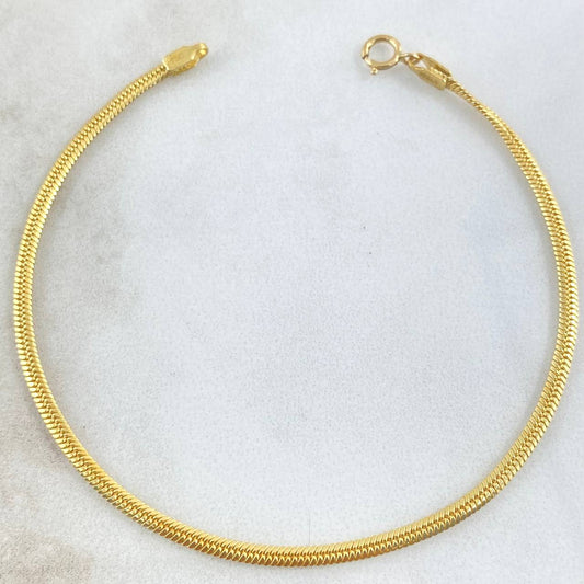 Flat Snake Bracelet 3.25gr / 18cm / +3 18K Gold